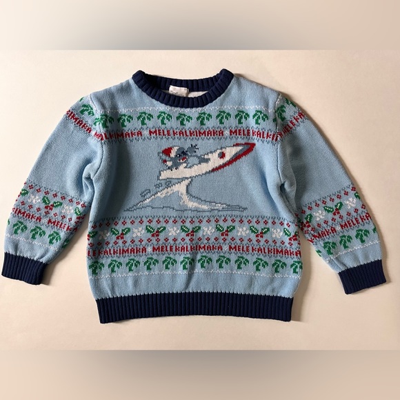 Stitch Christmas Sweater 4T~Kids Disney Christmas Sweater Melekalikimaka Hawaii - Picture 1 of 5